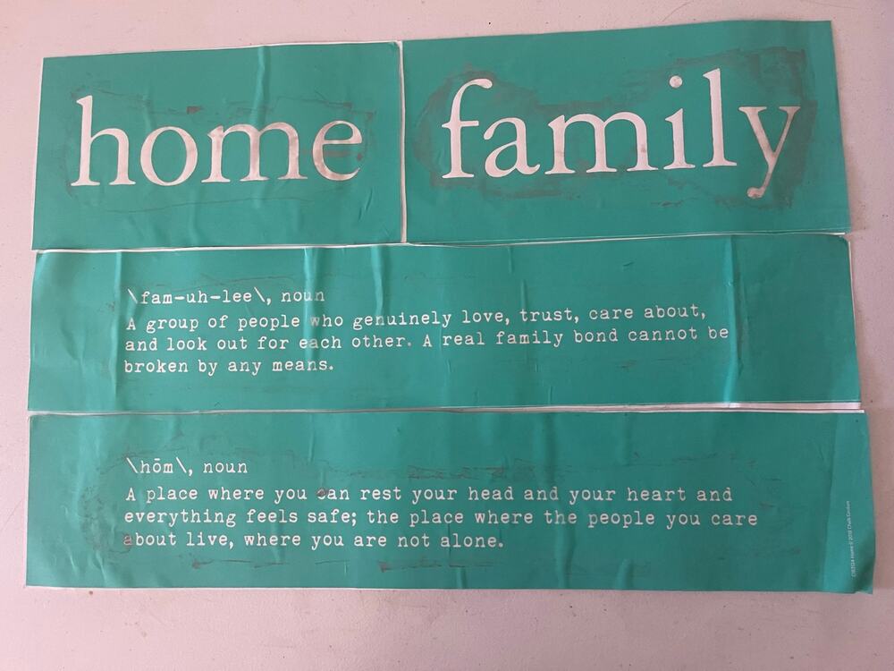 Chalk Couture 12 x 18 "Home/ Family Reusable Transfer
